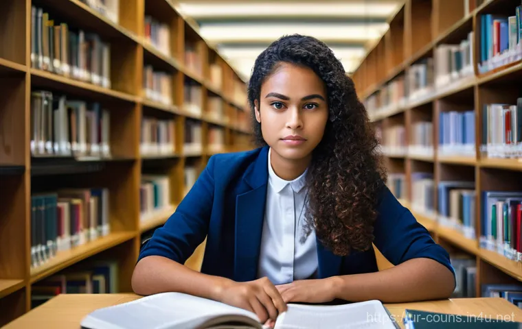 상담심리사 채용 공고 분석 - **Prompt:** A young, focused female psychology student, in her early 20s, deeply engrossed in studyi...