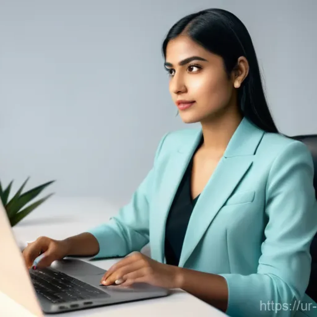 상담심리사와 관련된 취업 포털 사이트 - **Prompt:** "A young, professional South Asian woman, elegantly dressed in modest business attire (a...
