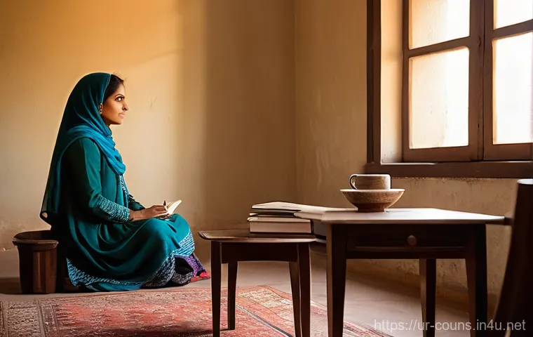 상담심리사 수련 과정 경험담 - **A Counseling Session: Empathy and Hope**
    A warm and inviting counseling room in a contemporary...