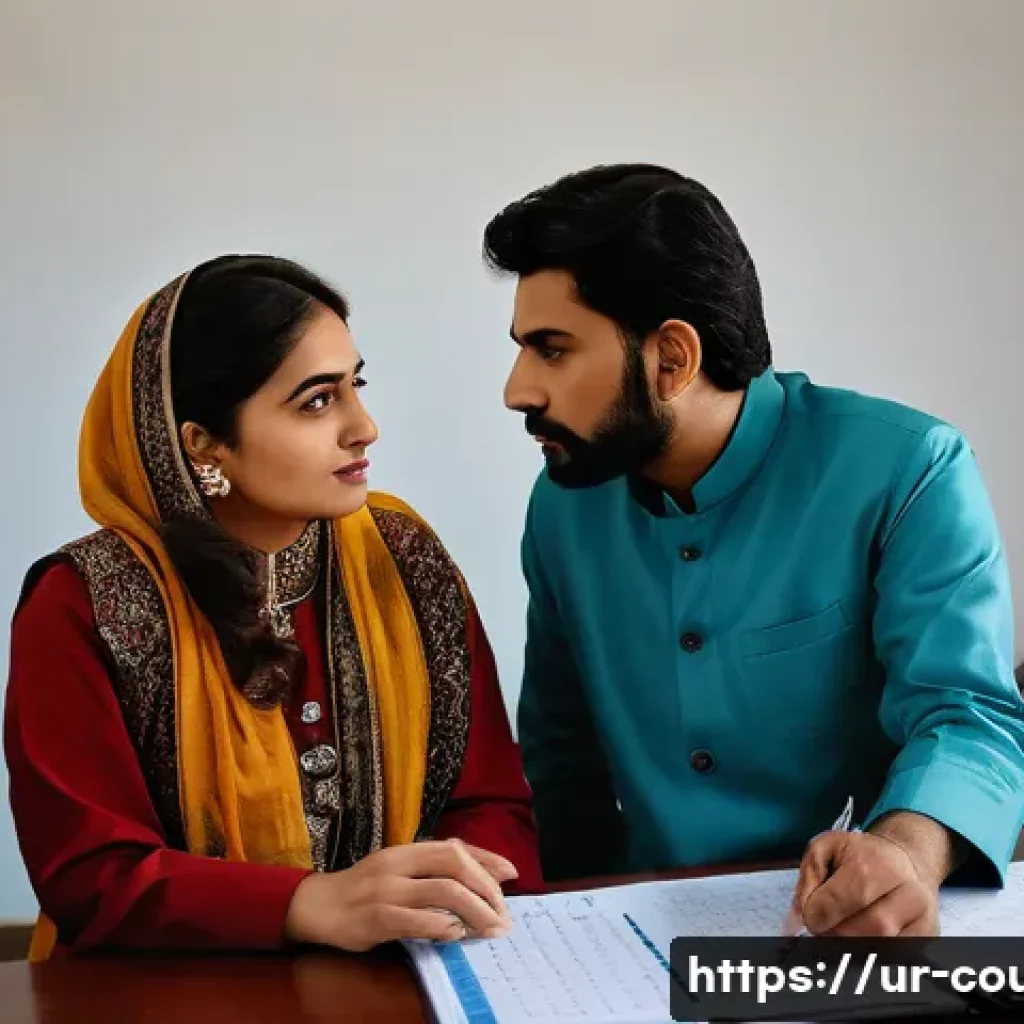 상담심리사와 정신과 전문의의 협업 사례 - A professional mental health clinic scene featuring a Pakistani psychologist and a female counselor ...