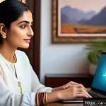 상담심리사와 관련된 추천 학회 - A professional psychological counselor conducting an online therapy session via laptop in a modern, ...